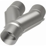 MagnaFlow Universal Trans Y-Pipe All SS 4inch (Dual) 3.5inch (Single) x 13inch (Overall) - 10800