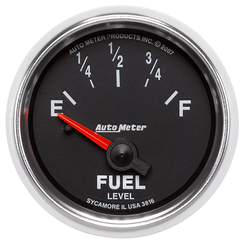 AutoMeter Gauge Fuel Level 2-1/16in. 240 Ohm(e) to 33 Ohm(f) Elec Gs - 3816