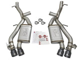 aFe MACHForce XP 3in 304 SS Axle-Back Exhaust Dual Exhaust (NPP) w/ Black Tips 16-17 Camaro SS V8 - 49-34068-B