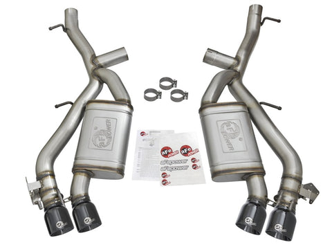 aFe MACHForce XP 3in 304 SS Axle-Back Exhaust Dual Exhaust (NPP) w/ Black Tips 16-17 Camaro SS V8 - 49-34068-B