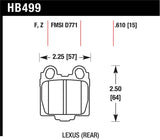 Hawk 00-05 Lexus IS300 HPS Street Rear Brake Pads - HB499F.610