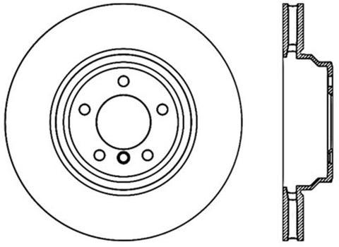 StopTech 07-12 BMW 335i Front Left Cryo Slotted Sport Brake Rotor - 126.34093CSL