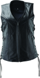 River Road Sapphire Leather Vest Black Womens - Small - 094444