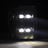 AlphaRex 08-10 Ford F250-550 NOVA-Series LED Projector Headlights Alpha-Blk w/Activ Light/Seq Signal - 880311