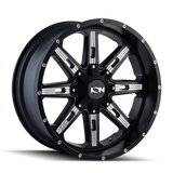 ION Type 184 20x9 / 8x180 BP / 0mm Offset / 124.1mm Hub Satin Black/Milled Spokes Wheel - 184-2978M
