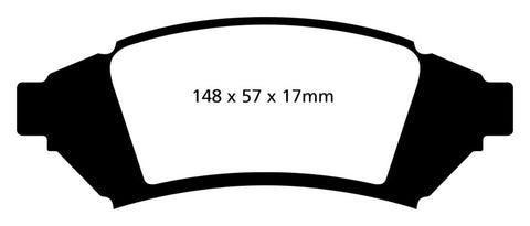 EBC 04 Pontiac Grand Prix 3.8 Yellowstuff Front Brake Pads - DP41683R