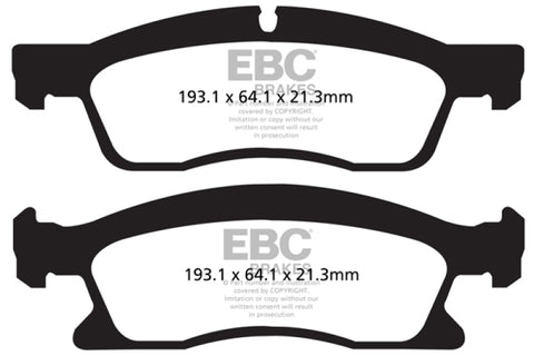 EBC 13+ Dodge Durango 5.7 Redstuff Front Brake Pads - DP72136