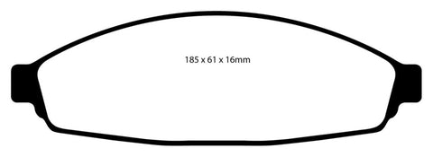 EBC 03+ Ford Crown Victoria 4.6 Redstuff Front Brake Pads - DP31676C