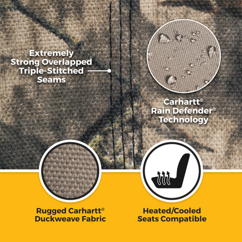 Covercraft 2026 Jeep Wrangler 2-Door (MT) Carhartt Camo SeatSaver Custom Front Row Seat Covers - SSC2645CAMB