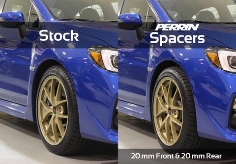 PERRIN 15-26 Subaru WRX / 05-21 STI 20mm Wheel Spacers 5x114.3 56mm CB - Pair - PSP-WHL-020BK