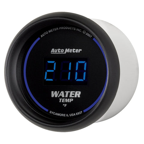 Autometer Cobalt Digital 52.4mm Black 0-300 deg F Water Temperature Gauge - 6937