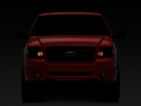 Raxiom 04-08 Ford F-150 Axial Series OEM Style Replacement Headlights- Chrome Housing- Smoked Lens - T551342