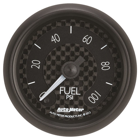 Autometer GT Series 52mm Full Sweep Electronic 0-100 PSI Fuel Pressure Gauge - 8063
