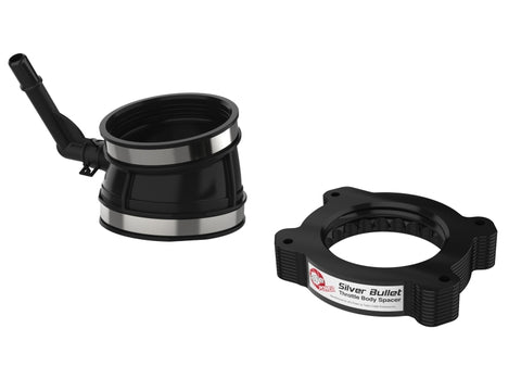 aFe 2020 Vette C8 Silver Bullet Aluminum Throttle Body Spacer / Works With Factory Intake Only - Blk - 46-34017B