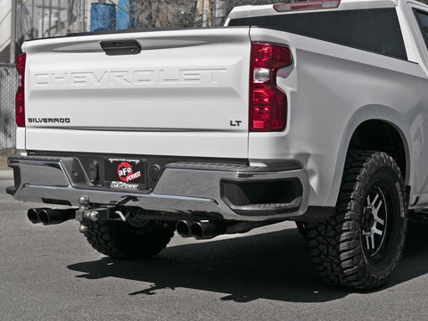 aFe Gemini XV 3in 304 SS Cat-Back Exhaust w/ Cutout 19-21 GM Silverado/Sierra 1500 V8- w/ Black Tips - 49-34139-B