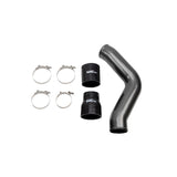 Wehrli 13-18 Cummins 6.7L Driver Side 3.5 in. Intercooler Pipe - WCFab Grey - WCF100434-GRY