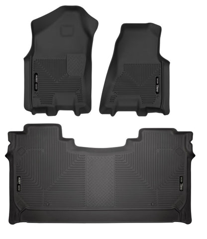 Husky Liners 19 Dodge Ram 1500 Crew Cab Weatherbeater Black Front & 2nd Seat Floor Liners - 94001