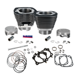 S&S Cycle 07-16 BT 124in Standard Compression 4-1/8in Big Bore Kit - Wrinkle Black - 910-0338