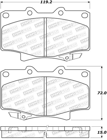 StopTech 90-92 Toyota Land Cruiser Sport Performance Front Brake Pads - 309.05021