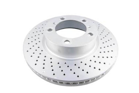 DBA 94-95 Porsche 911 Carrera 4 (Excl Turbo Look) Front Left En-Shield OE Drilled Rotor - DBA3272OEXL