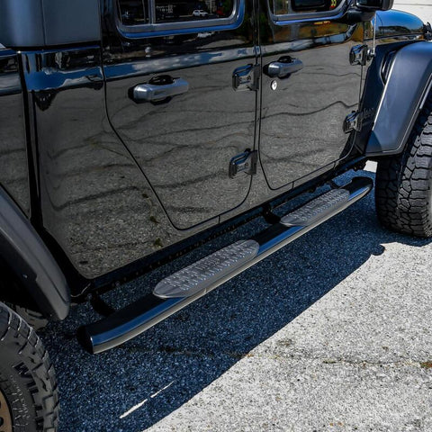 Westin 2020 Jeep Gladiator PRO TRAXX 5 WTW Oval Nerf Step Bars - Black - 21-54165