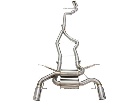 aFe MACHForce XP SS-304 Polish Tip 3.0in-2.5in Dia Cat Back Exhaust 11-13 BMW 335i (E90/E92) 3.0L - 49-36328-P