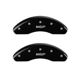 MGP 4 Caliper Covers Engraved Front & Rear MGP Black finish silver ch - 20217SMGPBK