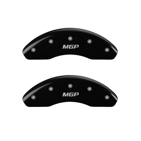 MGP 4 Caliper Covers Engraved Front & Rear MGP Black finish silver ch - 20217SMGPBK