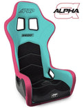 PRP Shreddy Alpha Composite Seat Black- Pink/Teal - SHRDYA3901-02