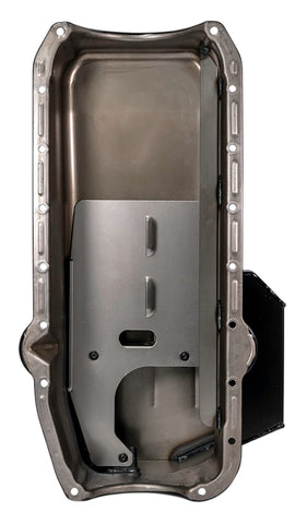 Moroso Pre-80 Chevrolet SBC (w/Driver Side Dipstick) Wet Sump 7qt 7.5in Steel Oil Pan - Black - 21316