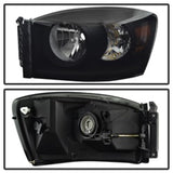xTune Dodge Ram 1500 06-08 Amber Crystal Headlights Black Smoked HD-JH-DR06-AM-BSM - 9030369