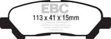 EBC 09-13 Toyota Highlander 2.7 2WD/4WD Ultimax2 Rear Brake Pads - UD1325