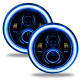 Oracle 7in High Powered LED Headlights - Black Bezel - Blue - 5769-002