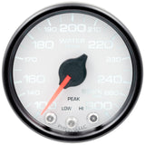 Autometer Spek-Pro Gauge Water Temp 2 1/16in 300f Stepper Motor W/Peak & Warn Wht/Blk - P34612