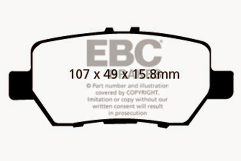EBC 05-08 Acura RL 3.5 Redstuff Rear Brake Pads - DP31736C