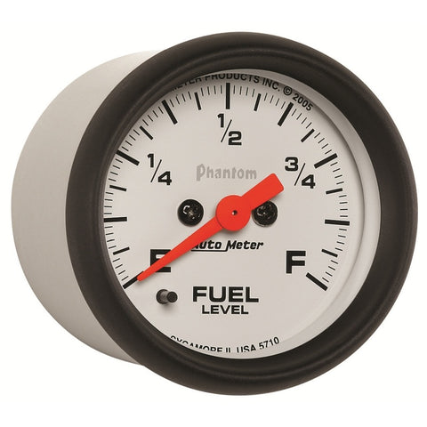 Autometer Phantom 52mm Full Sweep Electronic Fuel Level Programmable Empty-Full Range - 5710