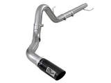 aFe Large Bore-HD 4in 409 SS DPF-Back Exh 18-19 Ford F-150 V6-3.0L (td) w/ Black Tip - 49-43106-B