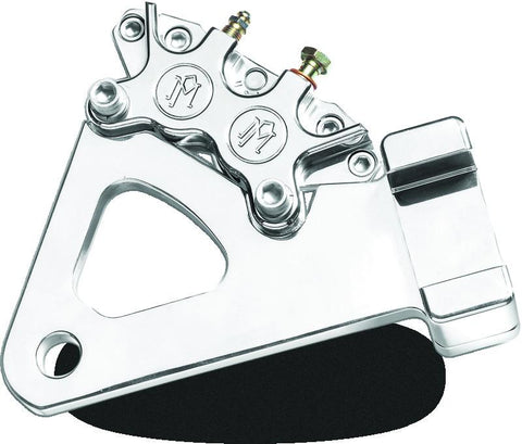Performance Machine Rear 4 Piston Caliper and Bracket - Chrome - 1254-0052-CH