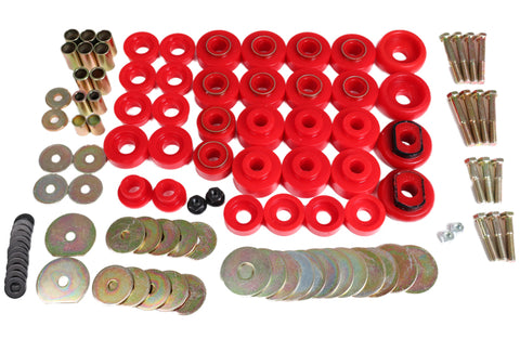 Energy Suspension 68-70 Chevrolet Biscayne/Bel Air/Caprice/Impala Body Mount Set w/ Hardware - Red - 3.4173R