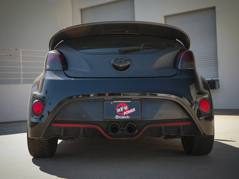 aFe Takeda 13-17 Hyundai Veloster L4-1.6L 2-1/2in 304 SS Axle-Back Exhaust w/ Carbon Fiber Tips - 49-37019-C