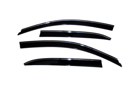 AVS 03-07 Honda Accord Ventvisor Low Profile Deflectors 4pc - Smoke w/Chrome Trim - 794010