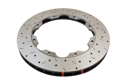 DBA 5000 Series Drilled and Dimpled Rear Replacement Rotor 09-16 Nissan R35 GTR with Alcon Brake Kit - 52323.1EXD