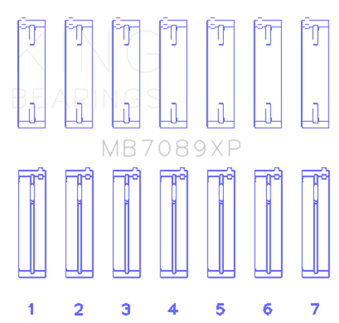 King Volkswagen VR6 2.8L (Size STD) Performance Main Bearing Set - MB7089XP