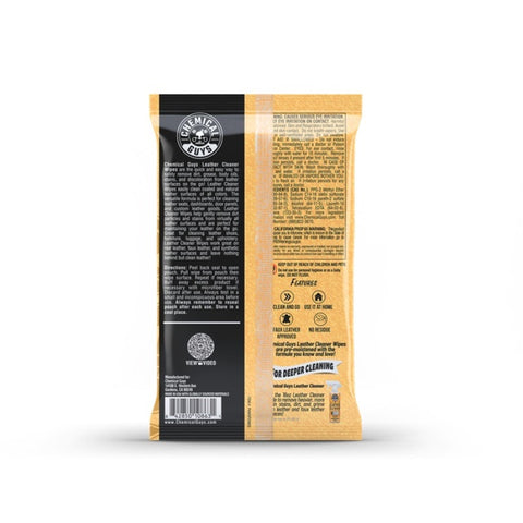 Chemical Guys Leather Cleaner Wipes - 50ct - PMWSPI20850