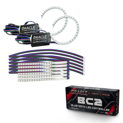 Oracle 18-21 Ford Mustang DRL Upgrade w/ Halo Kit - ColorSHIFT w/ BC1 Controller - 1348-335