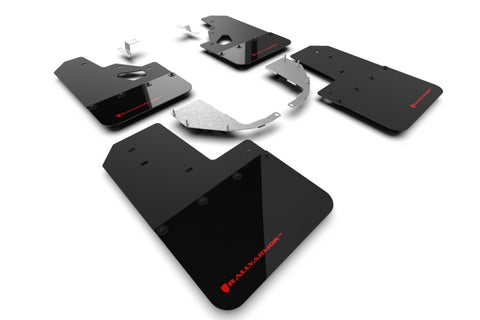 Rally Armor 21-22 Ford Bronco (Steel Bmpr + RR - NO Rptr/Sprt) Blk Mud Flap w/Red Logo - MF85-RR-ST-RD