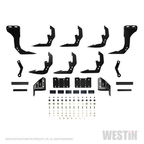 Westin 2019 Chevrolet Silverado/Sierra 1500 Crew Cab (5.5ft) R5 Modular Nerf Step Bars - Black - 28-534685