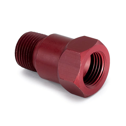 AutoMeter Fitting Adapter 3/8in. NPT Male Aluminum Red For Mech. Temp. Gauge - 2272