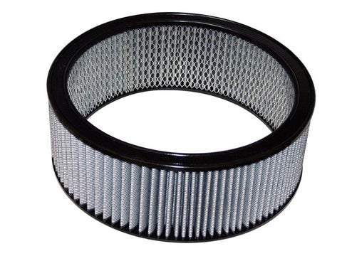 aFe MagnumFLOW Air Filters Round Racing A/F Chrome Top & Base 14 w/7/8 Drop - 18-90003
