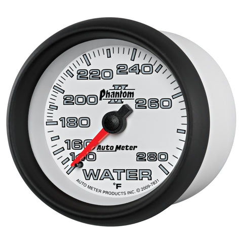 Autometer Phantom II 2-5/8in 140-280 Degree F Mechanical Water Gauge - 7831